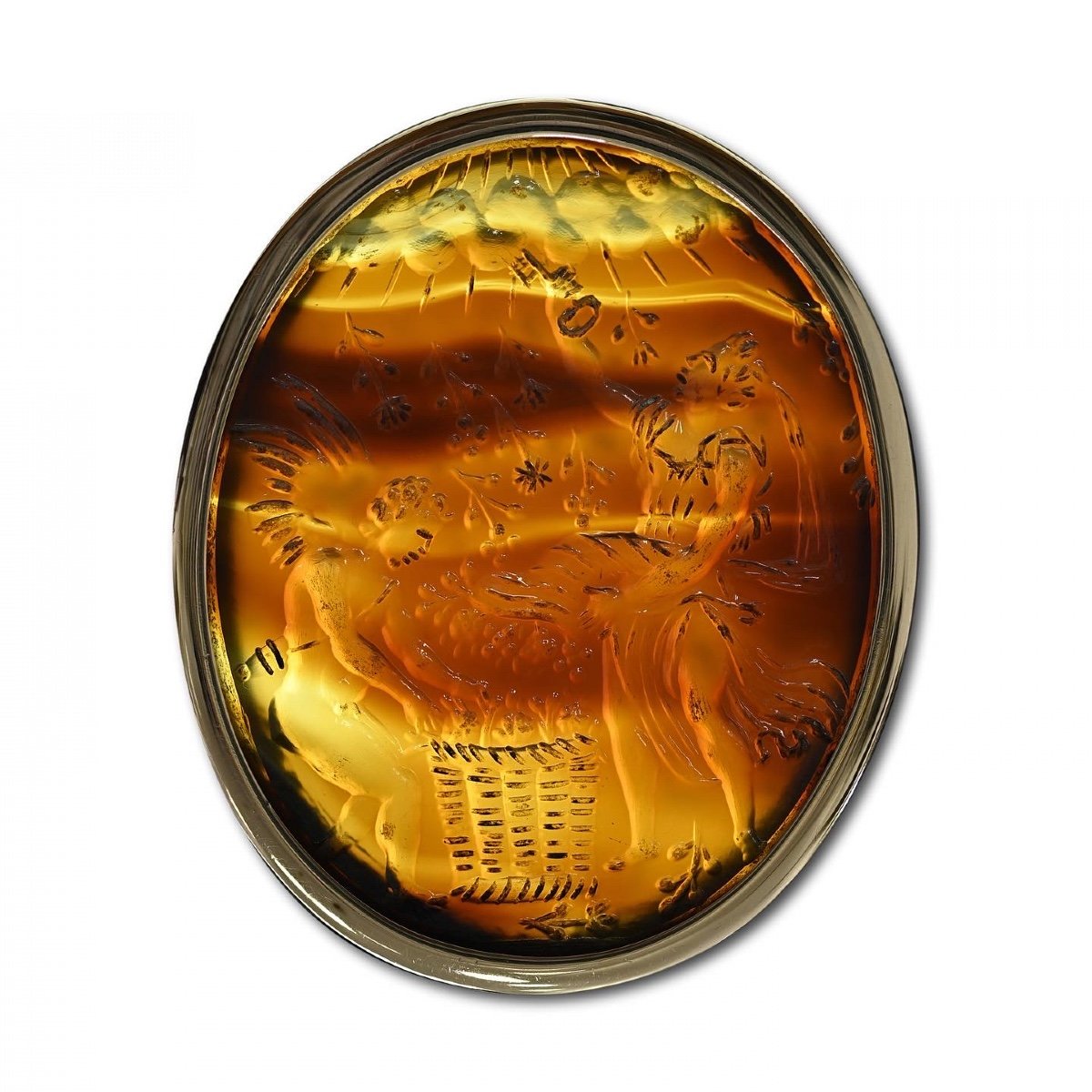 Gold And Tortoiseshell Snuff Box With An Agate Intaglio. English, 19th Century.-photo-2