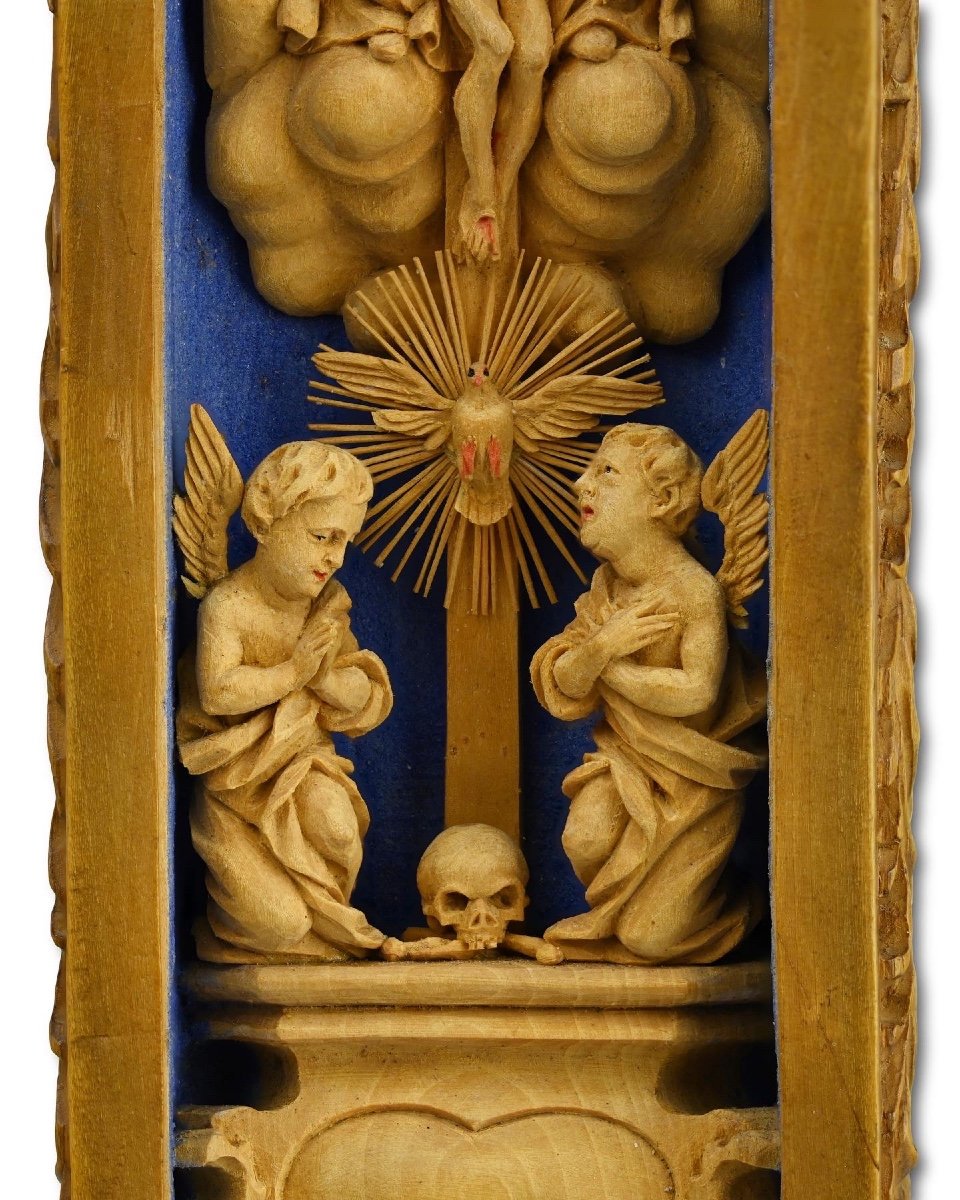 Pilgrims Retable In Finely Carved Boxwood. Germany, Bohemia, Early 18th Century.-photo-2