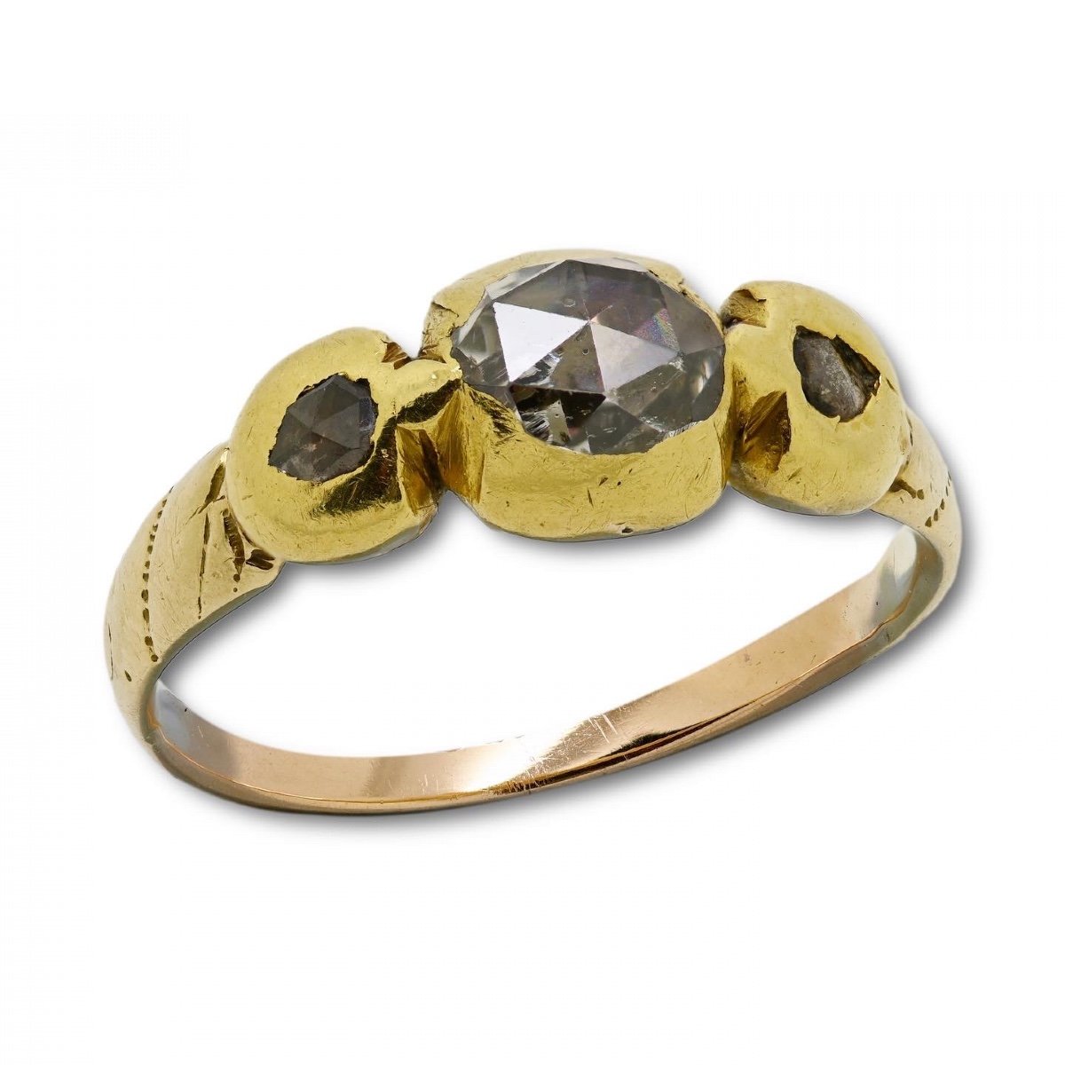 Bague En Or Sertie De Diamants Taille Rose. Europe Du Nord, Fin Du XVIIe Siècle.-photo-2