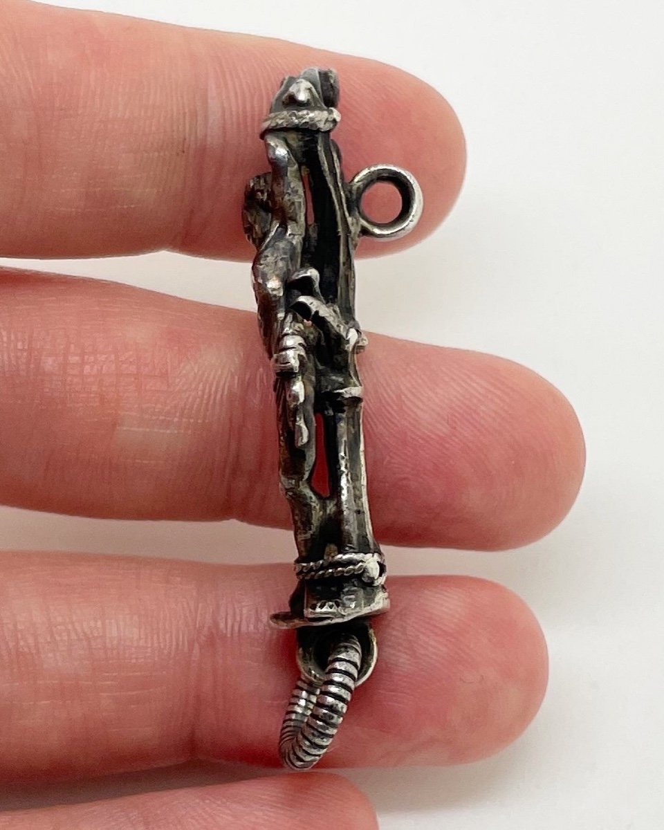 Silver Gilt Pendant With A Figure Of Saint Sebastian. German, 15th Century.-photo-2