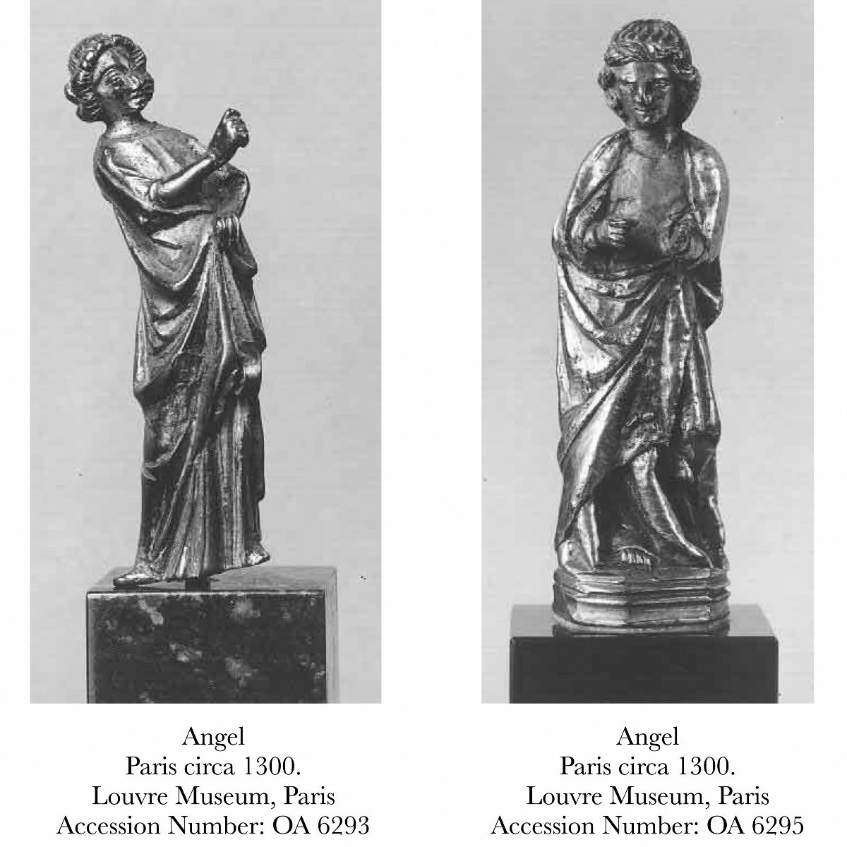 Sculpture Médiévale En Bronze Doré Représentant Une Torchère Portant Un Ange.-photo-8