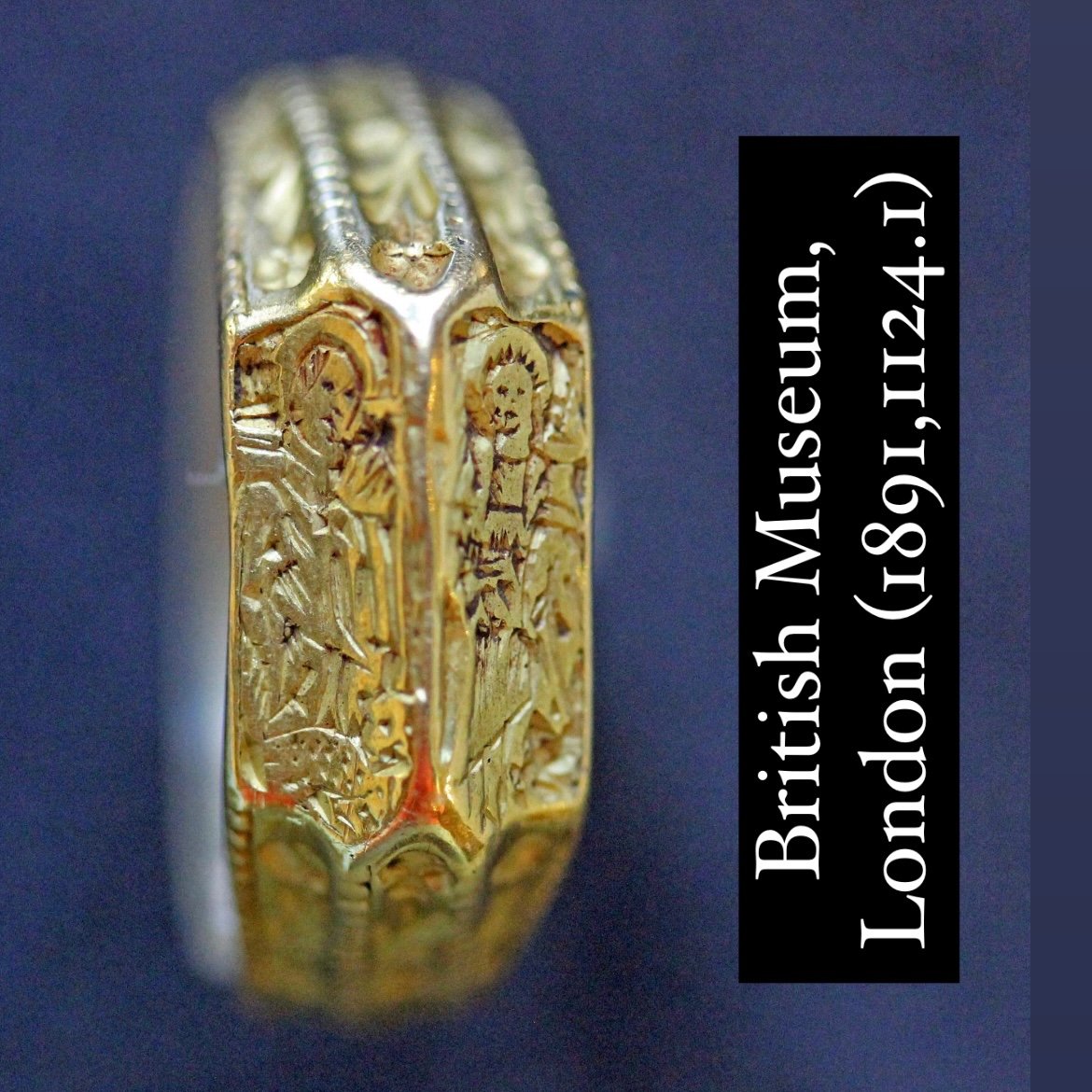 Bague Iconographique Avec Saint Jean Et La Vierge. Anglais, XVe Siècle.-photo-6