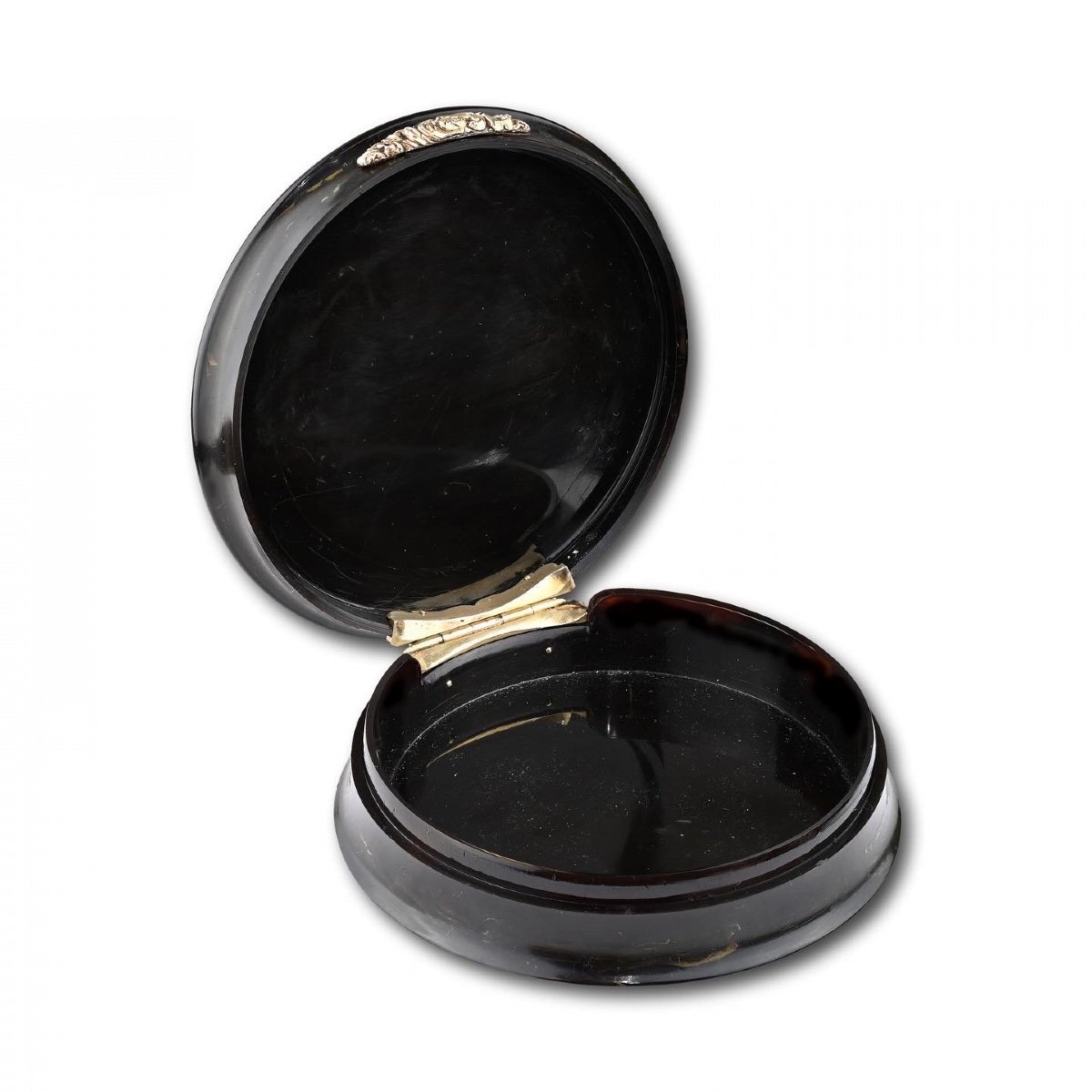 Gold Mounted Tortoiseshell Snuff Box With A Micromosaic Of The Temple Of Vesta.-photo-2