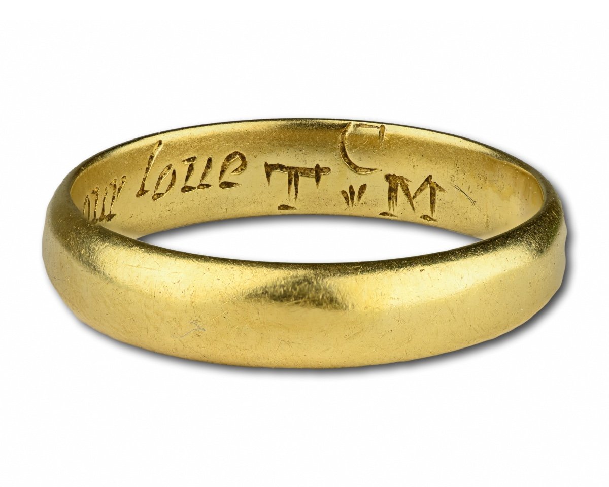 Gold Posy Ring With The Words ‘god Above Increase Our Love’, 18th Century.-photo-2