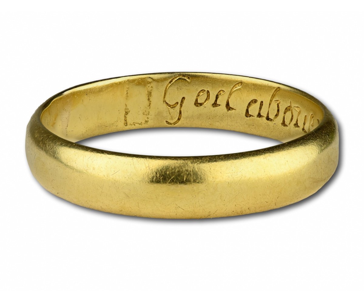 Gold Posy Ring With The Words ‘god Above Increase Our Love’, 18th Century.-photo-3