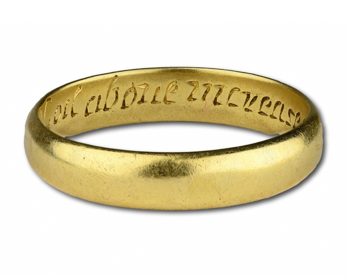 Gold Posy Ring With The Words ‘god Above Increase Our Love’, 18th Century.-photo-3
