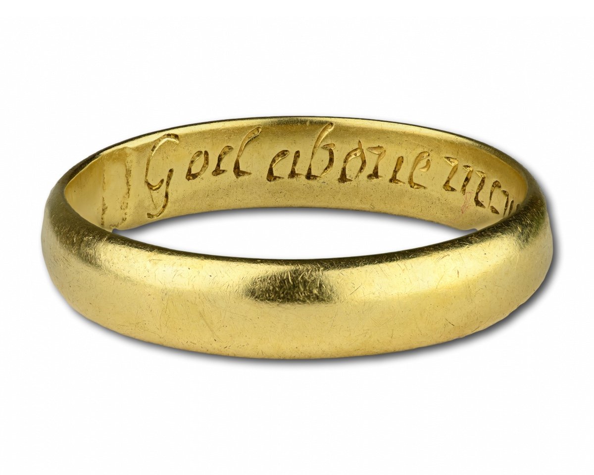 Gold Posy Ring With The Words ‘god Above Increase Our Love’, 18th Century.-photo-4