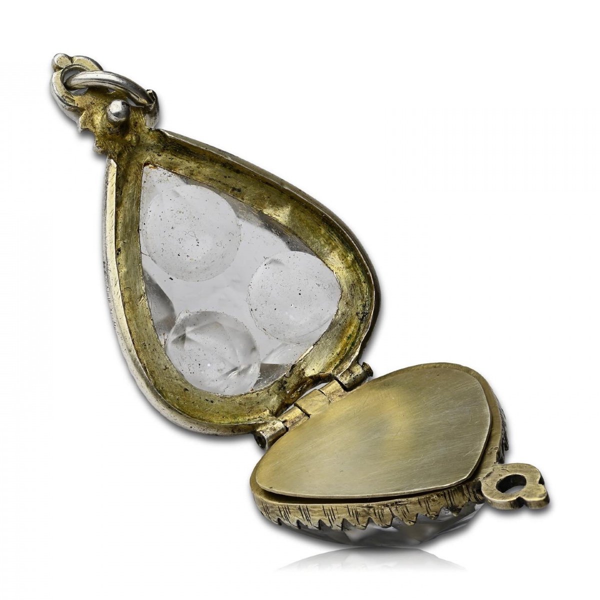 Amuletic Rock Crystal And Silver Gilt Pendant. French Or German, 17th Century.-photo-3