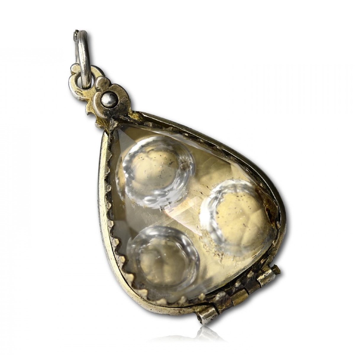 Amuletic Rock Crystal And Silver Gilt Pendant. French Or German, 17th Century.-photo-3