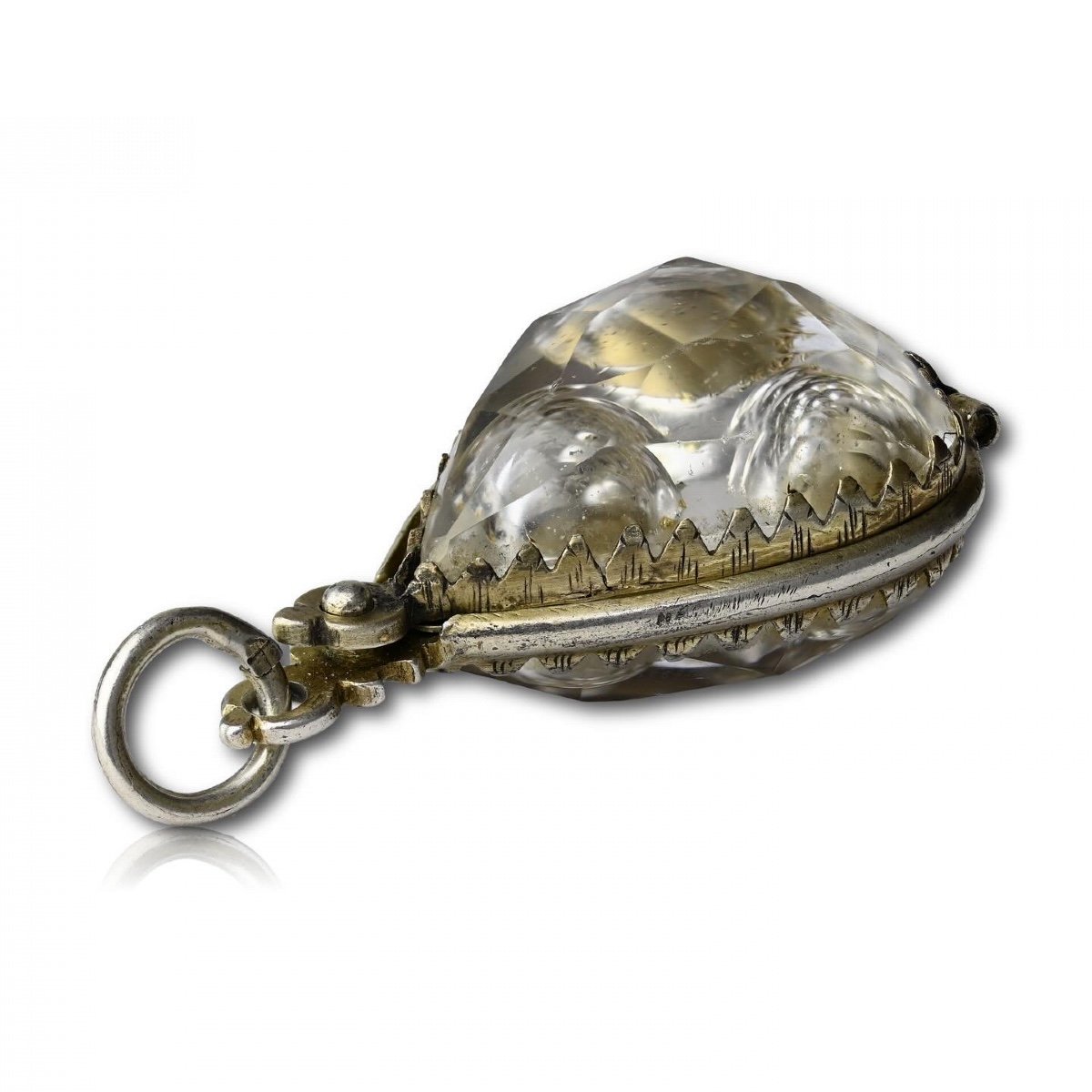 Amuletic Rock Crystal And Silver Gilt Pendant. French Or German, 17th Century.-photo-5
