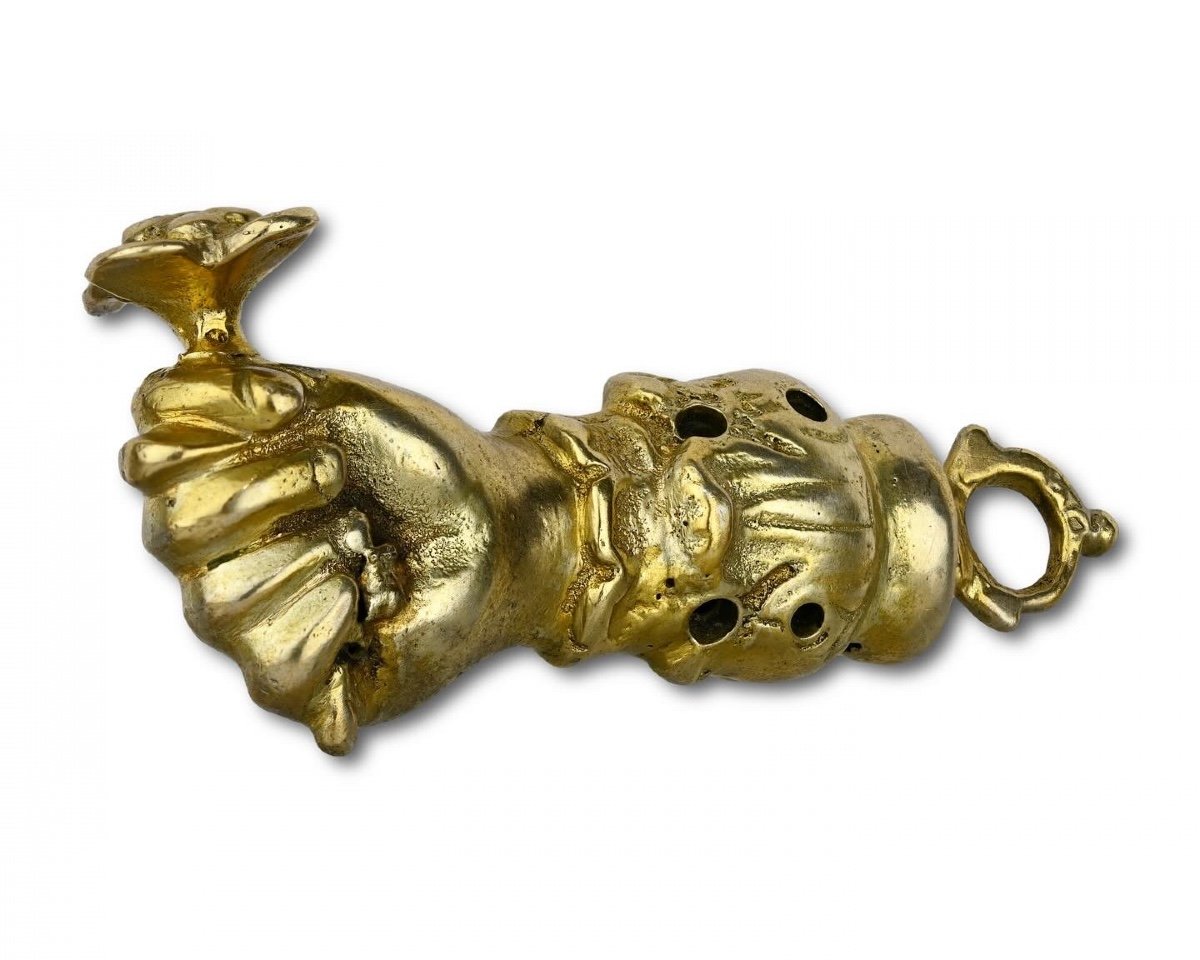 Silver Gilt Pomander Pendant In The Form Of A Figa. German, Early 17th Century.-photo-2