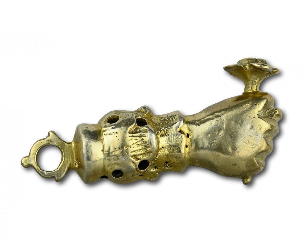 Silver Gilt Pomander Pendant In The Form Of A Figa. German, Early 17th Century.-photo-3