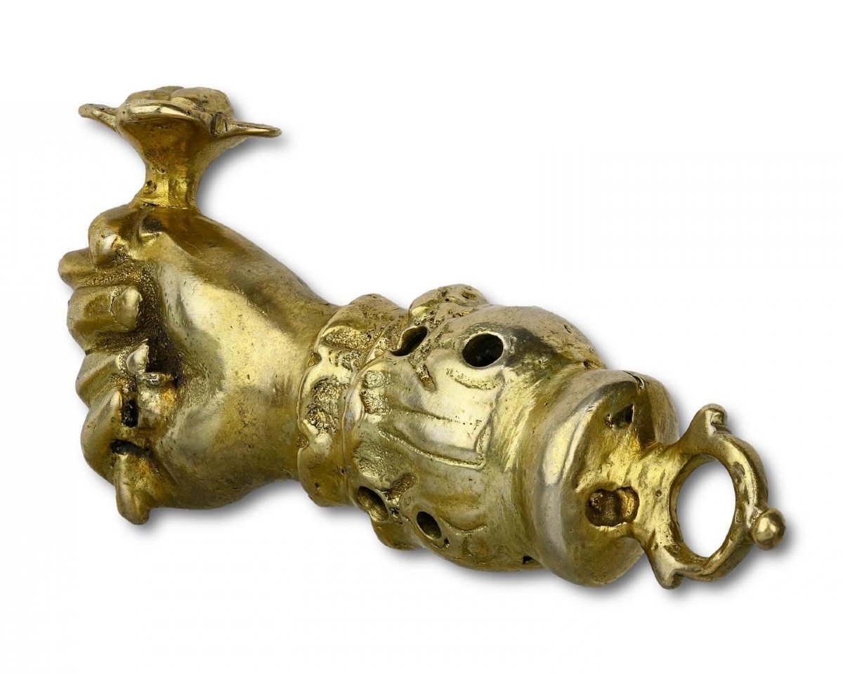 Silver Gilt Pomander Pendant In The Form Of A Figa. German, Early 17th Century.-photo-2