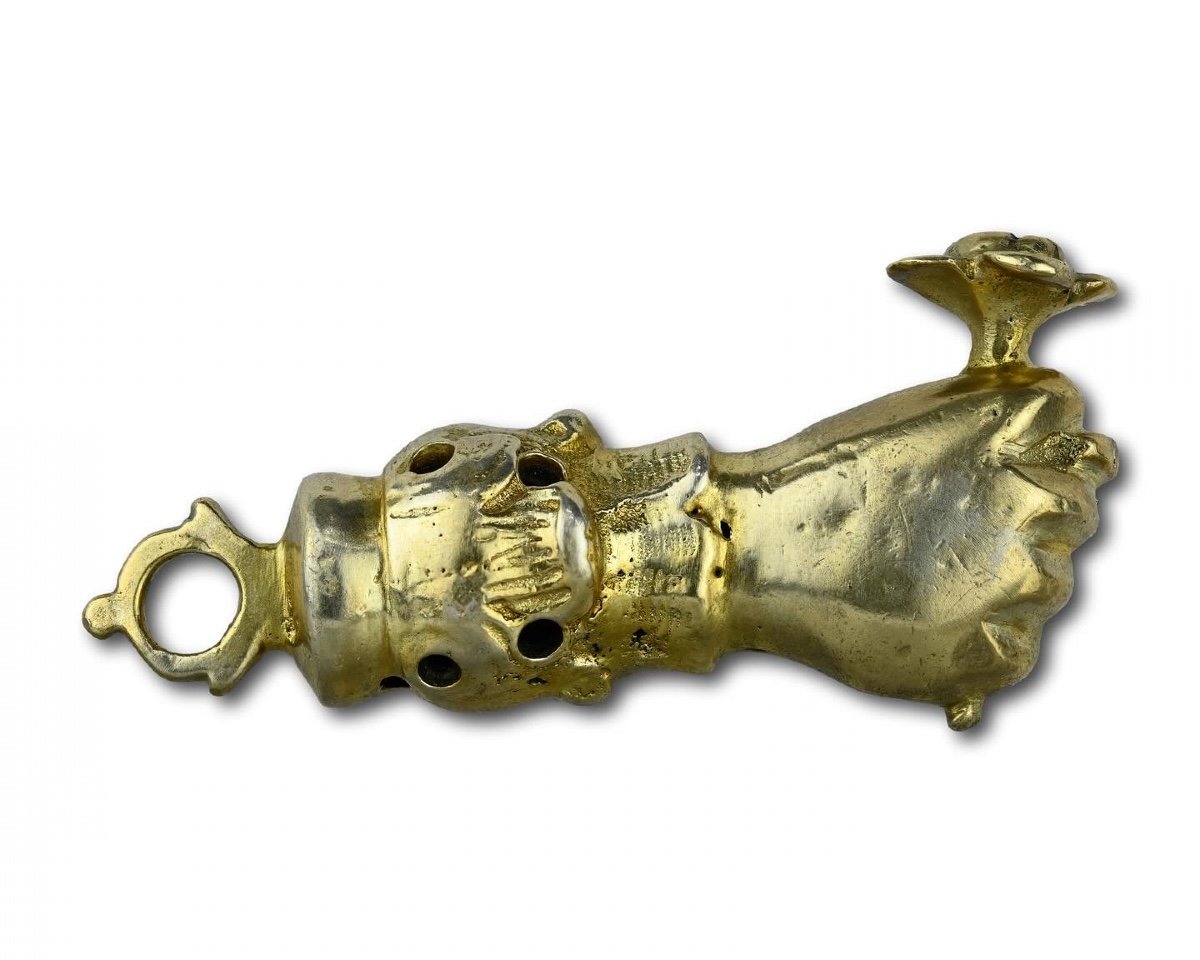 Silver Gilt Pomander Pendant In The Form Of A Figa. German, Early 17th Century.-photo-4