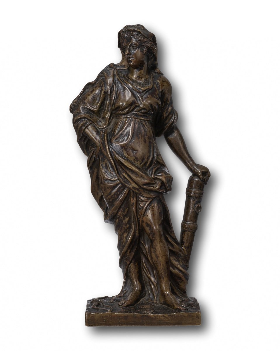 Bronze Figure Of Omphale. French, Late 17th - Early 18th Century.