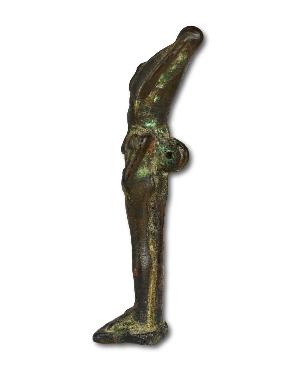 Bronze Votive Figure Of Osiris. Egyptian, Late Period (c. 713–332 Bc).-photo-2