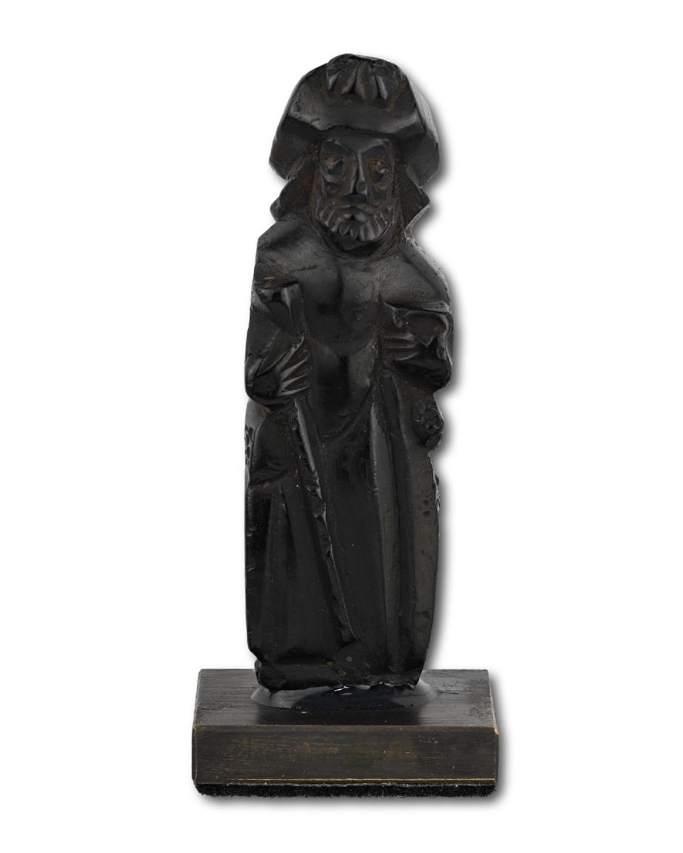 Figure De Jais De Saint Jacques Le Majeur. Saint-jacques De Compostelle, 15-16ème Siècle. -photo-4