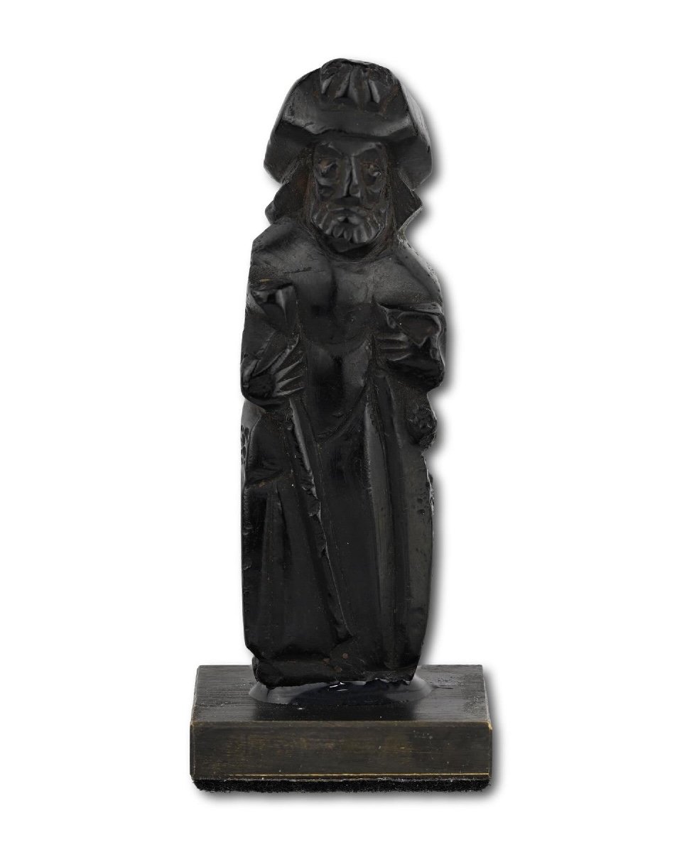 Figure De Jais De Saint Jacques Le Majeur. Saint-jacques De Compostelle, 15-16ème Siècle. 