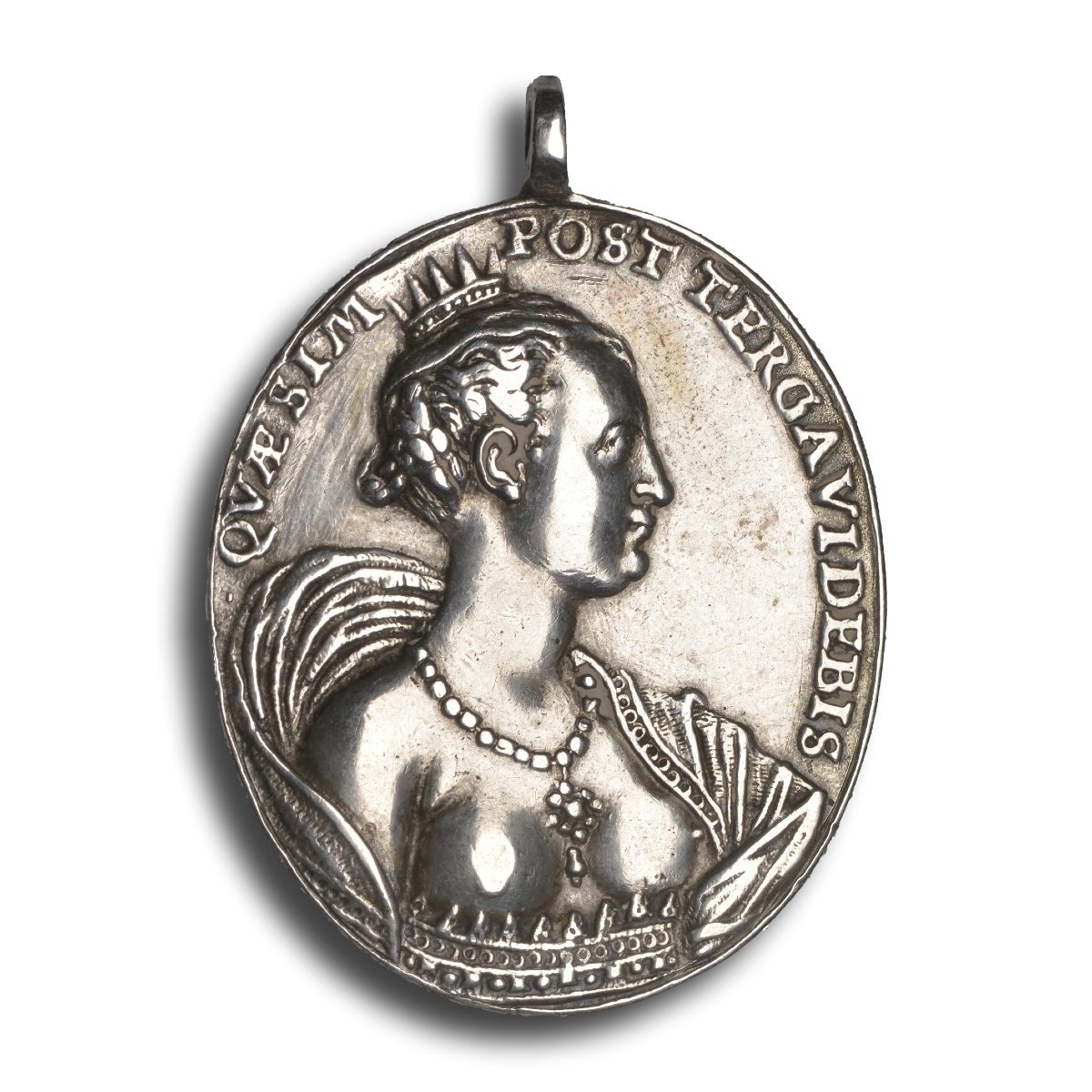 Médaille Vanité En Argent Avec Un Squelette Et Un Buste De Femme. Allemand, XVIIe Siècle  -photo-2