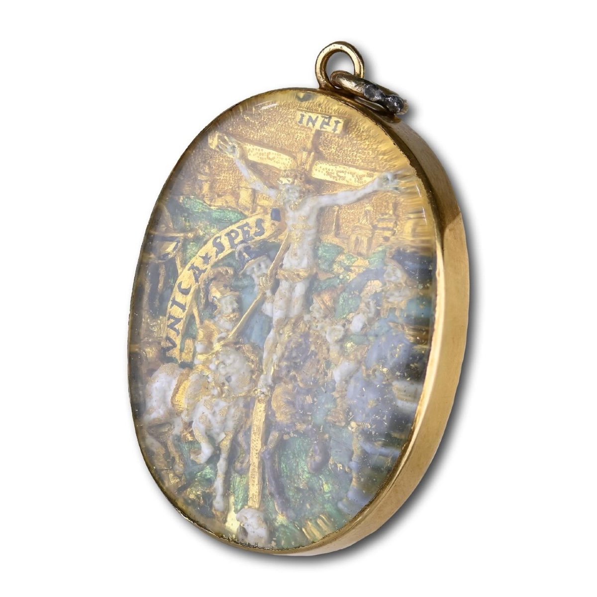 Renaissance Gold & Enamel Relief Of The Crucifixion. South German, 16th Century.-photo-3