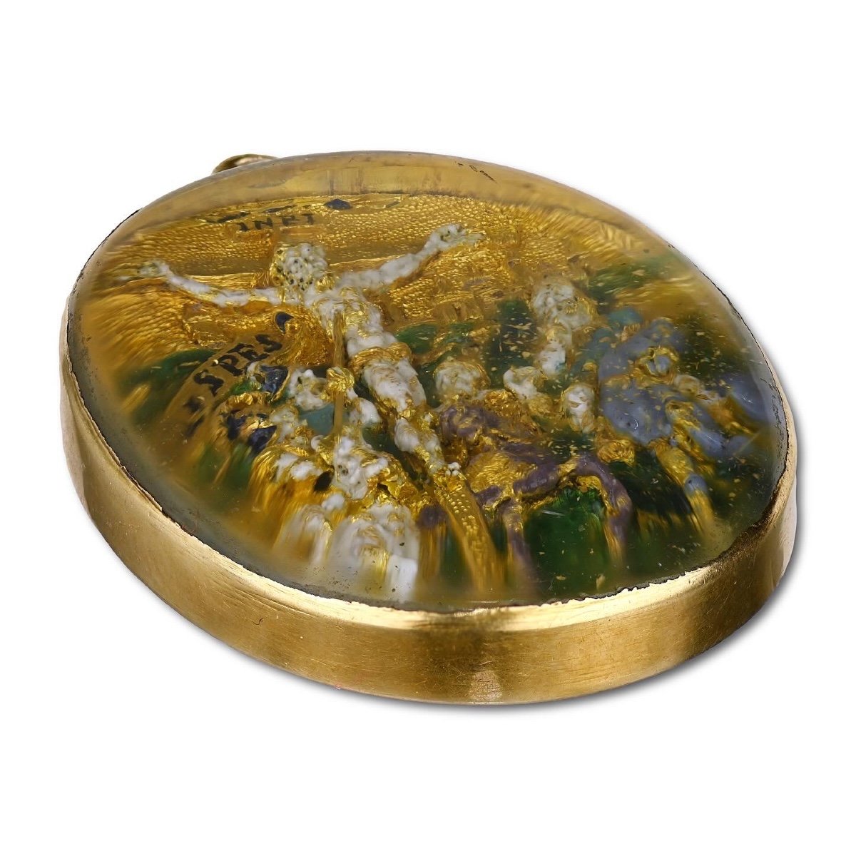 Renaissance Gold & Enamel Relief Of The Crucifixion. South German, 16th Century.-photo-6