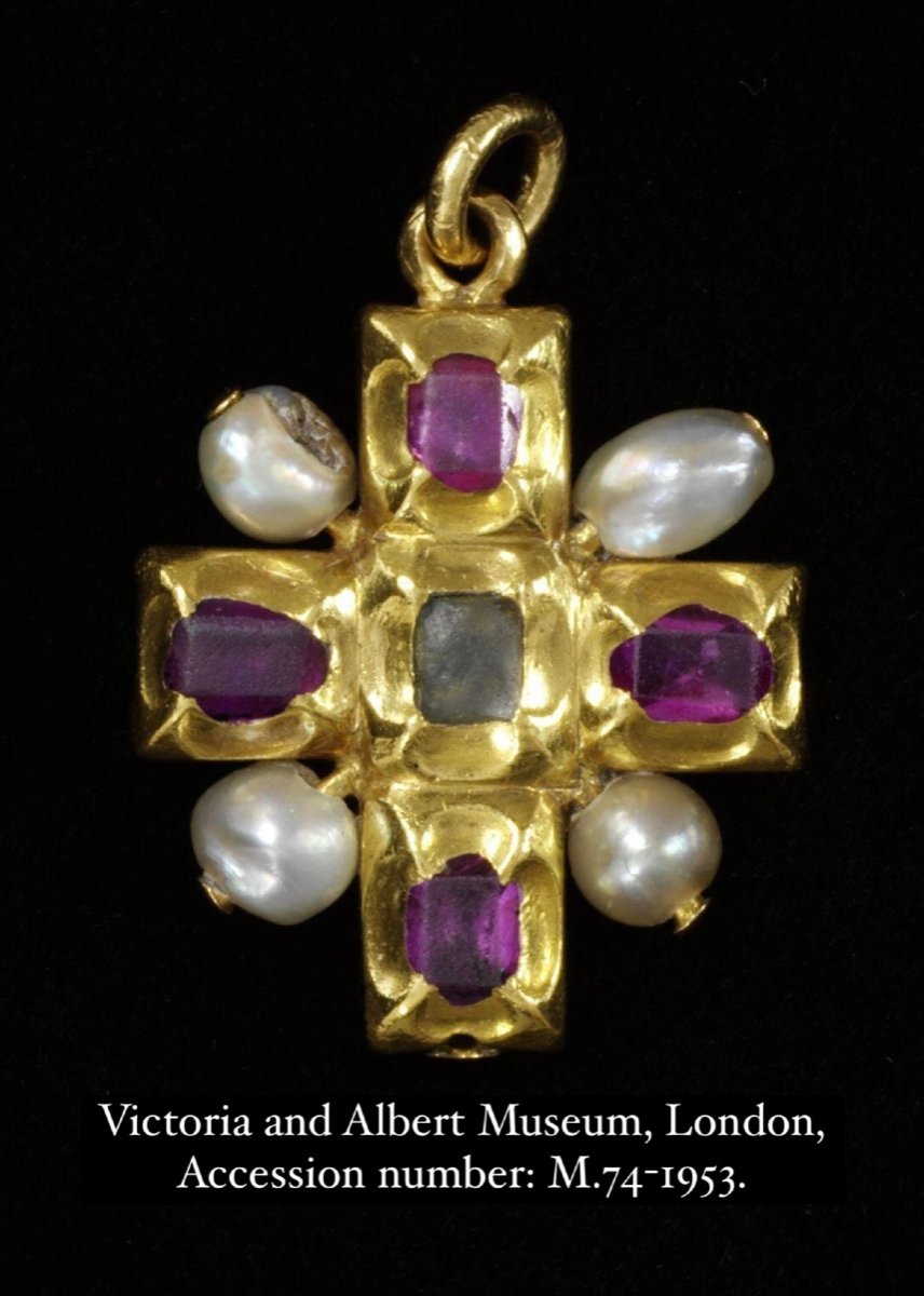 Pendentif Croix En Or, Grenat Hessonite Et Perle. Anglais Ou Allemand, XVIe Siècle.  -photo-6