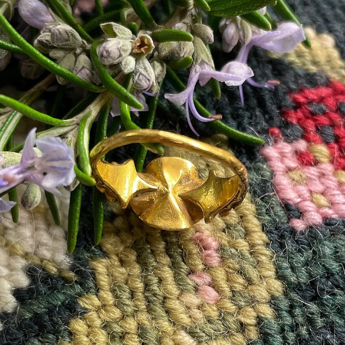 Renaissance Gold And Enamel Ring Set With A Ruby. Western Europe, 16th Century.-photo-5