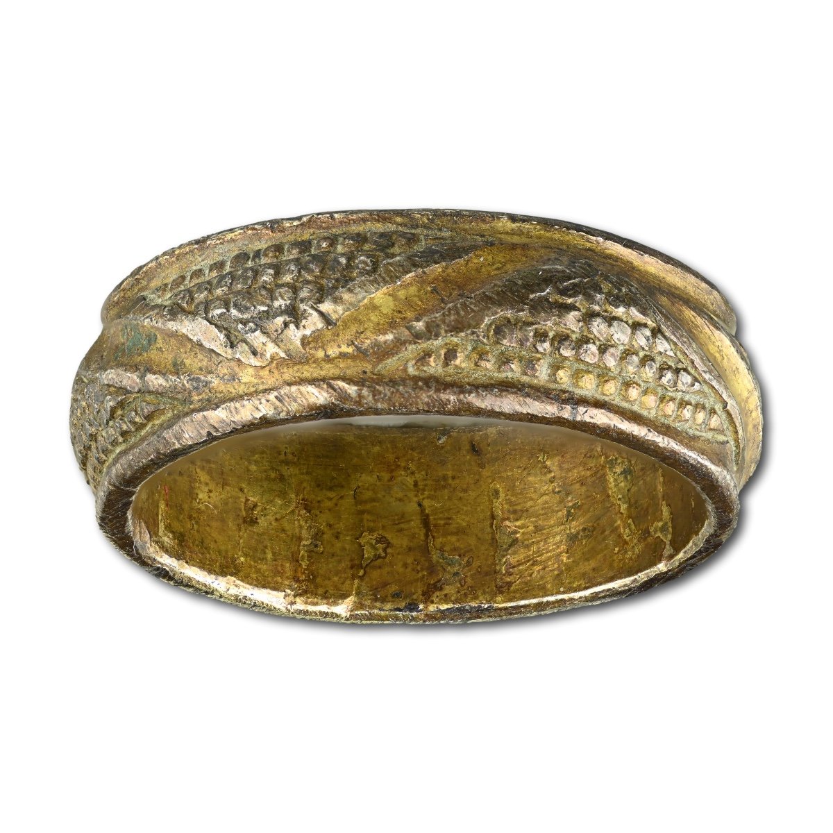 A Medieval Silver Gilt Ring. English, 15th / 16th Century.-photo-1