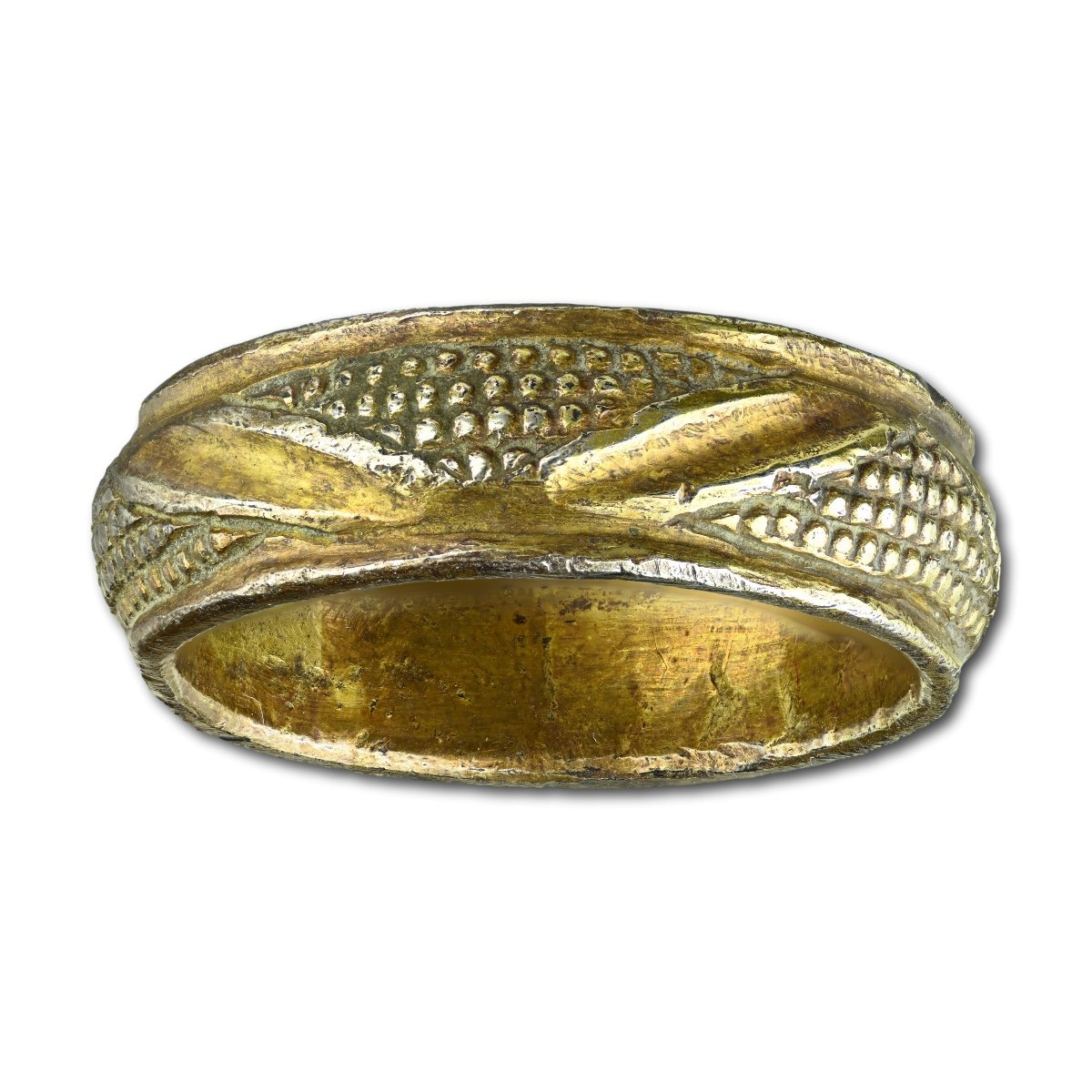 A Medieval Silver Gilt Ring. English, 15th / 16th Century.-photo-3
