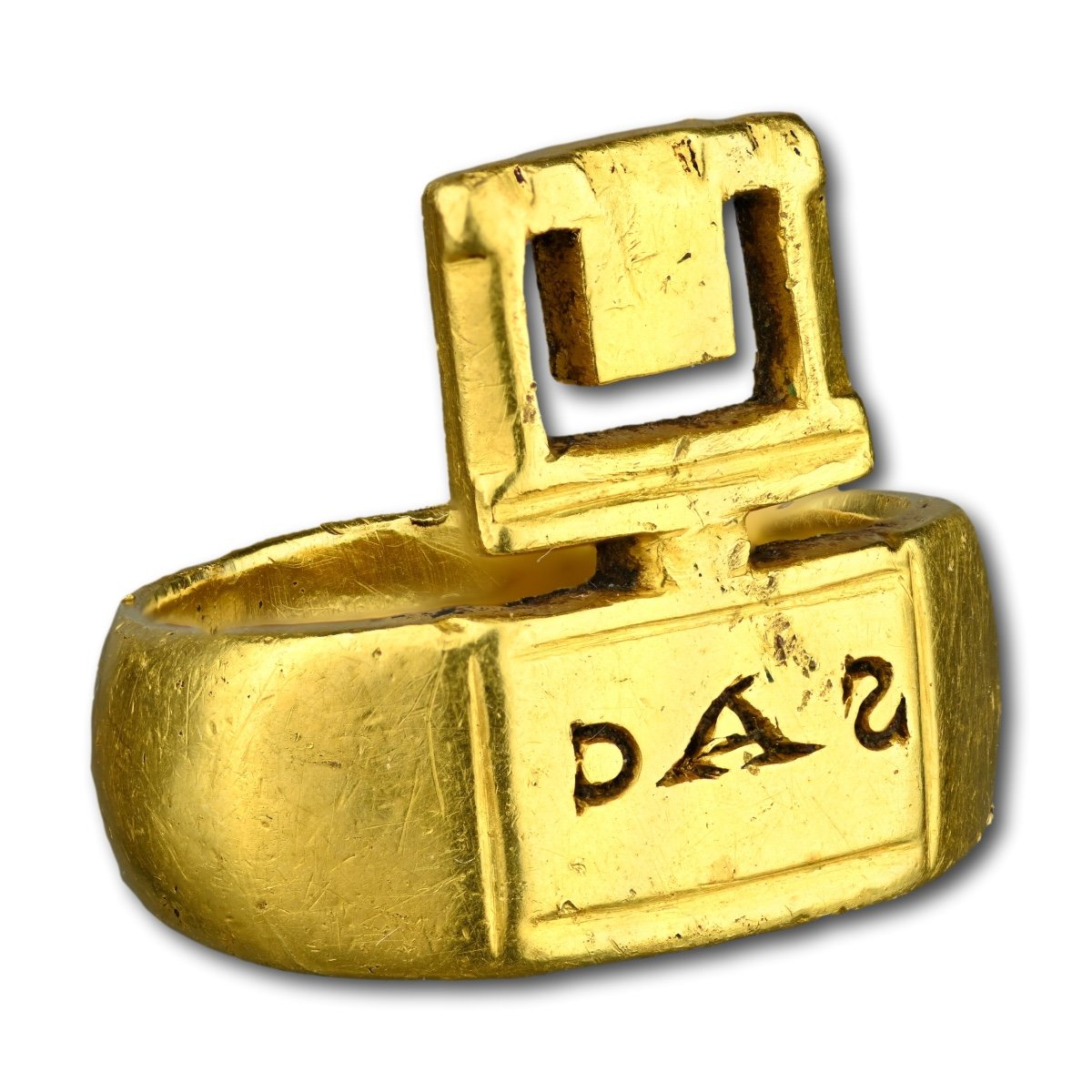 Ancient Gold Key-ring. Roman, 3rd - 4th Century Ad.-photo-3