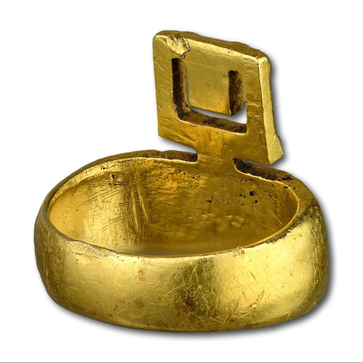 Ancient Gold Key-ring. Roman, 3rd - 4th Century Ad.-photo-4