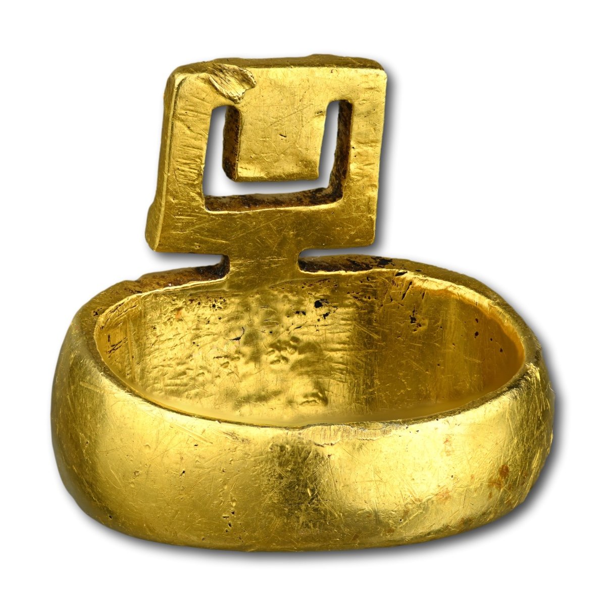 Ancient Gold Key-ring. Roman, 3rd - 4th Century Ad.-photo-1
