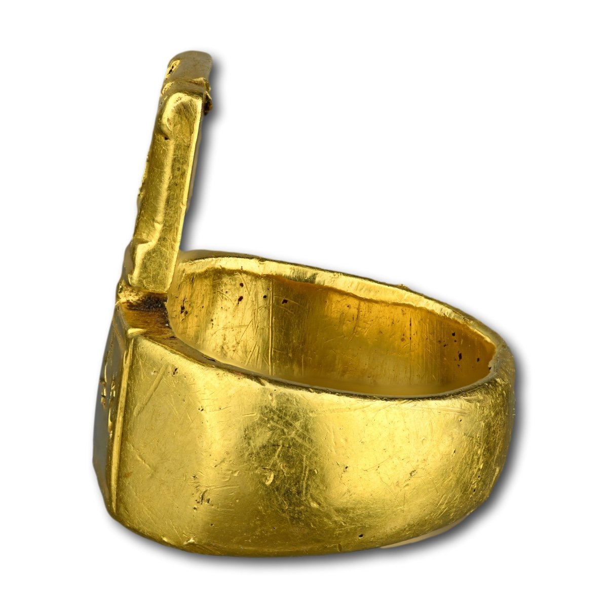 Ancient Gold Key-ring. Roman, 3rd - 4th Century Ad.-photo-2