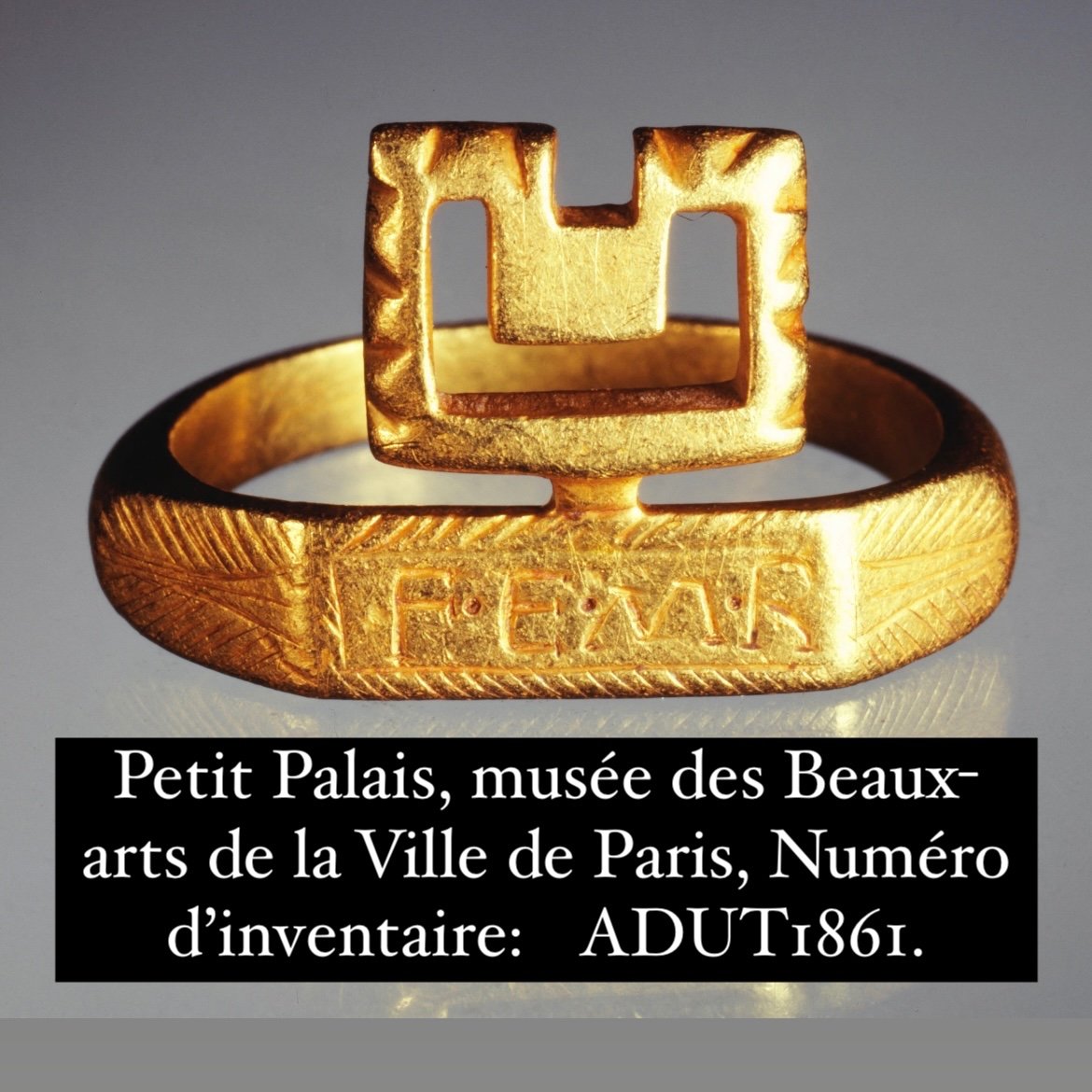 Ancient Gold Key-ring. Roman, 3rd - 4th Century Ad.-photo-8