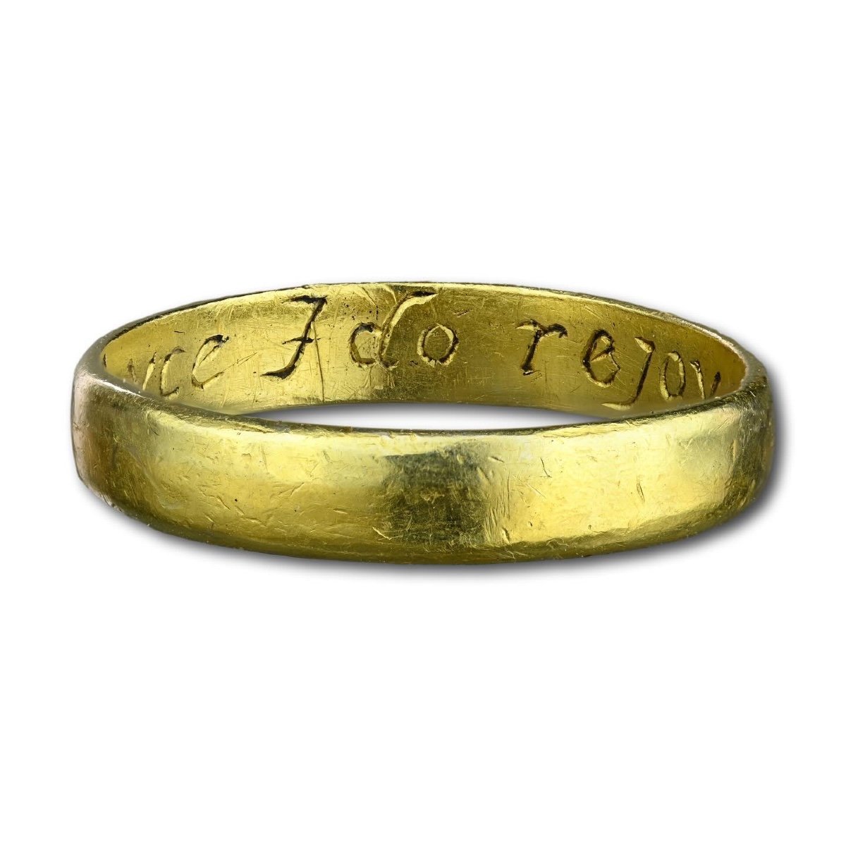 Bague En Or Avec Bouquet De Fleurs « en Toi, Mon Choix, Je Me Réjouis ». Anglais, 17e/18e Siècl-photo-2