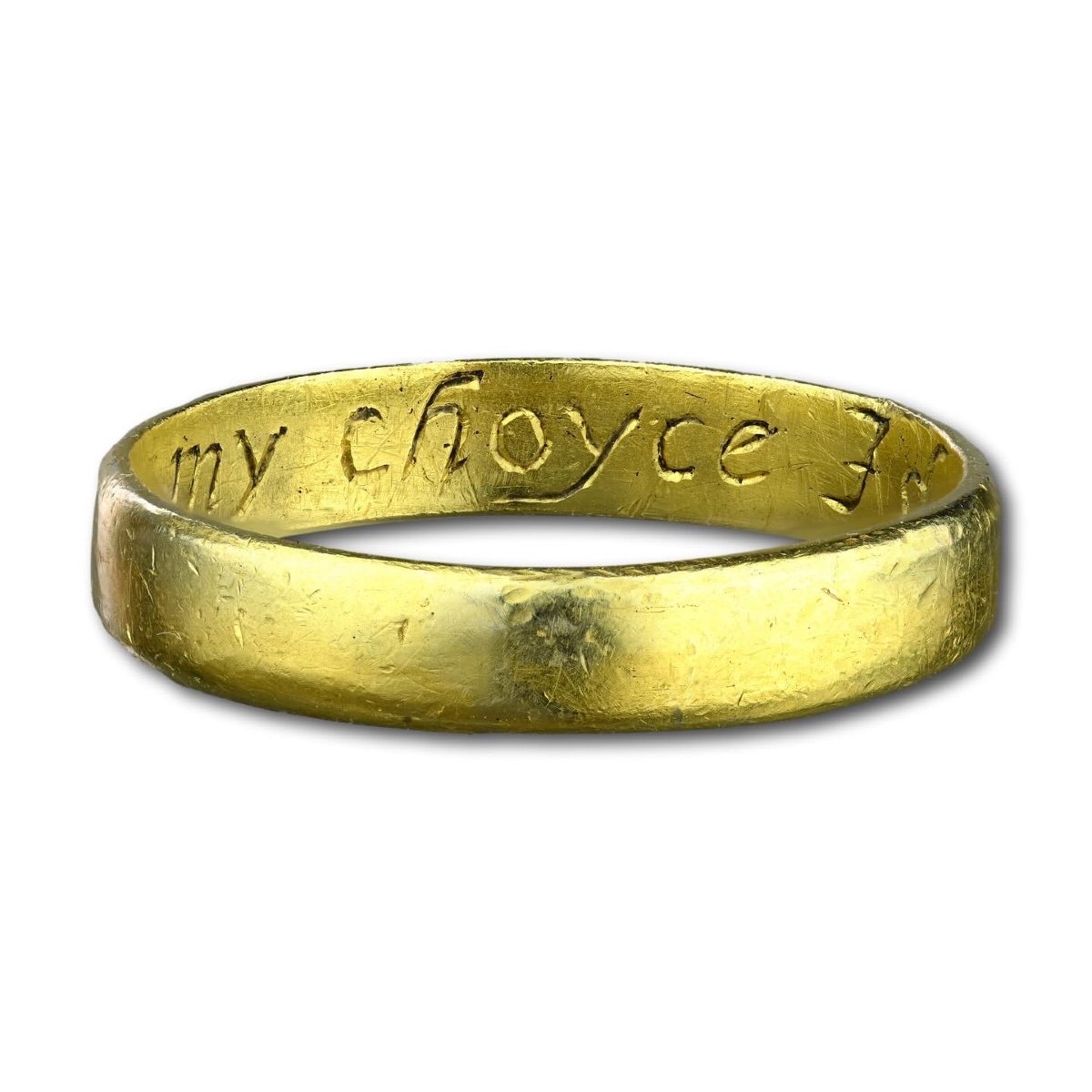 Bague En Or Avec Bouquet De Fleurs « en Toi, Mon Choix, Je Me Réjouis ». Anglais, 17e/18e Siècl-photo-3
