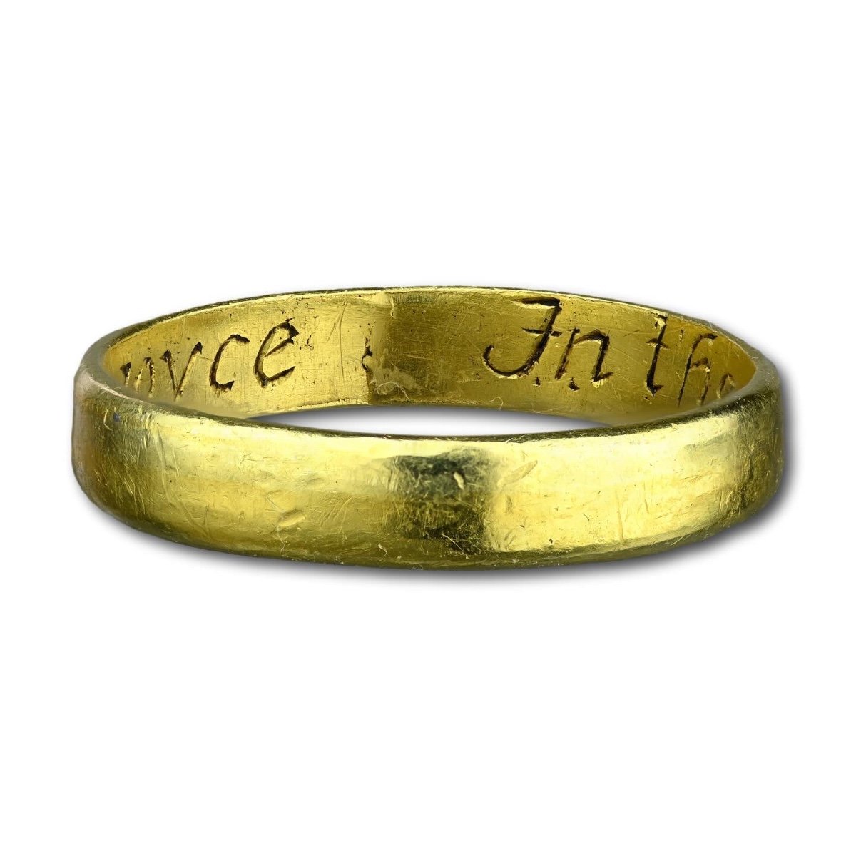 Bague En Or Avec Bouquet De Fleurs « en Toi, Mon Choix, Je Me Réjouis ». Anglais, 17e/18e Siècl-photo-4