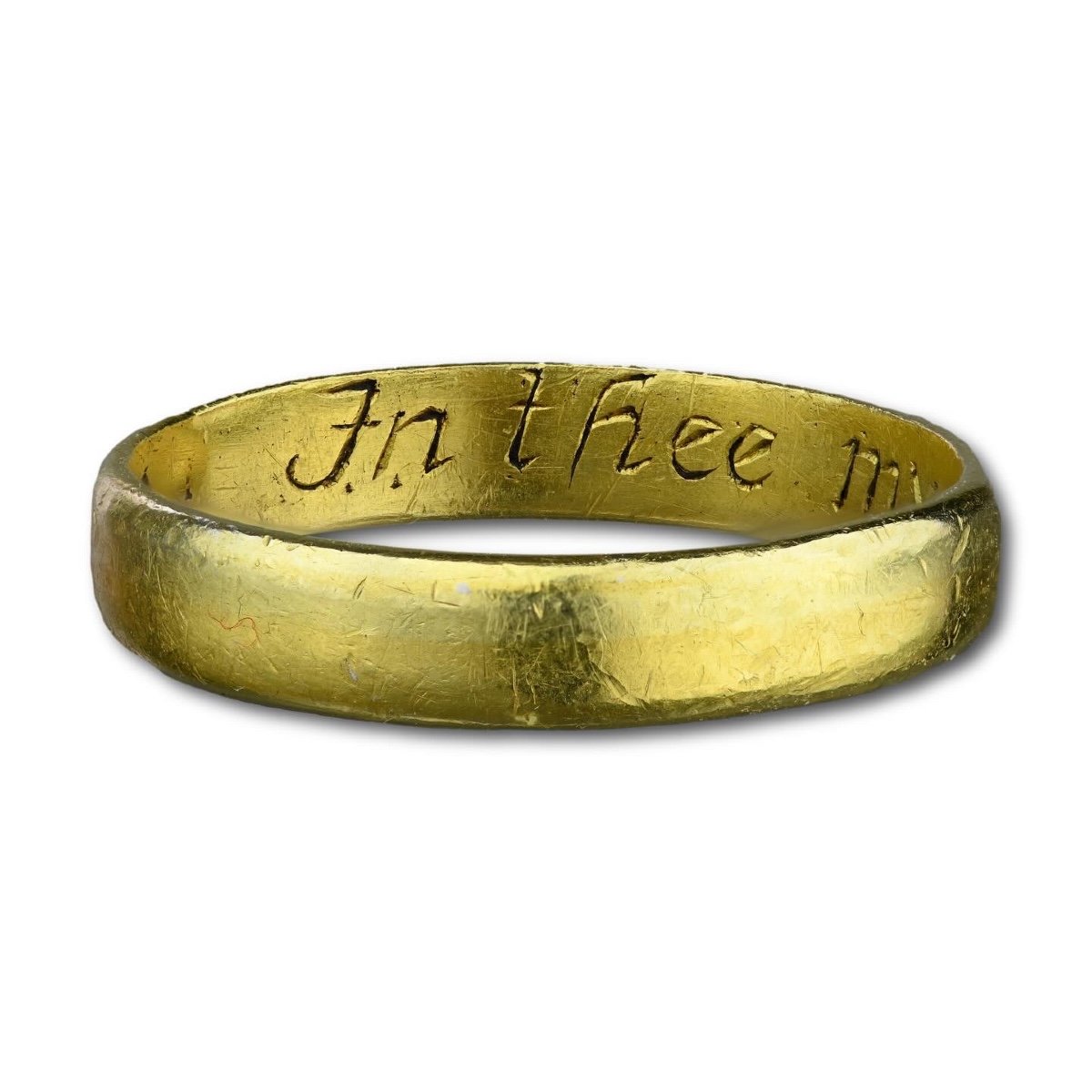 Bague En Or Avec Bouquet De Fleurs « en Toi, Mon Choix, Je Me Réjouis ». Anglais, 17e/18e Siècl-photo-1