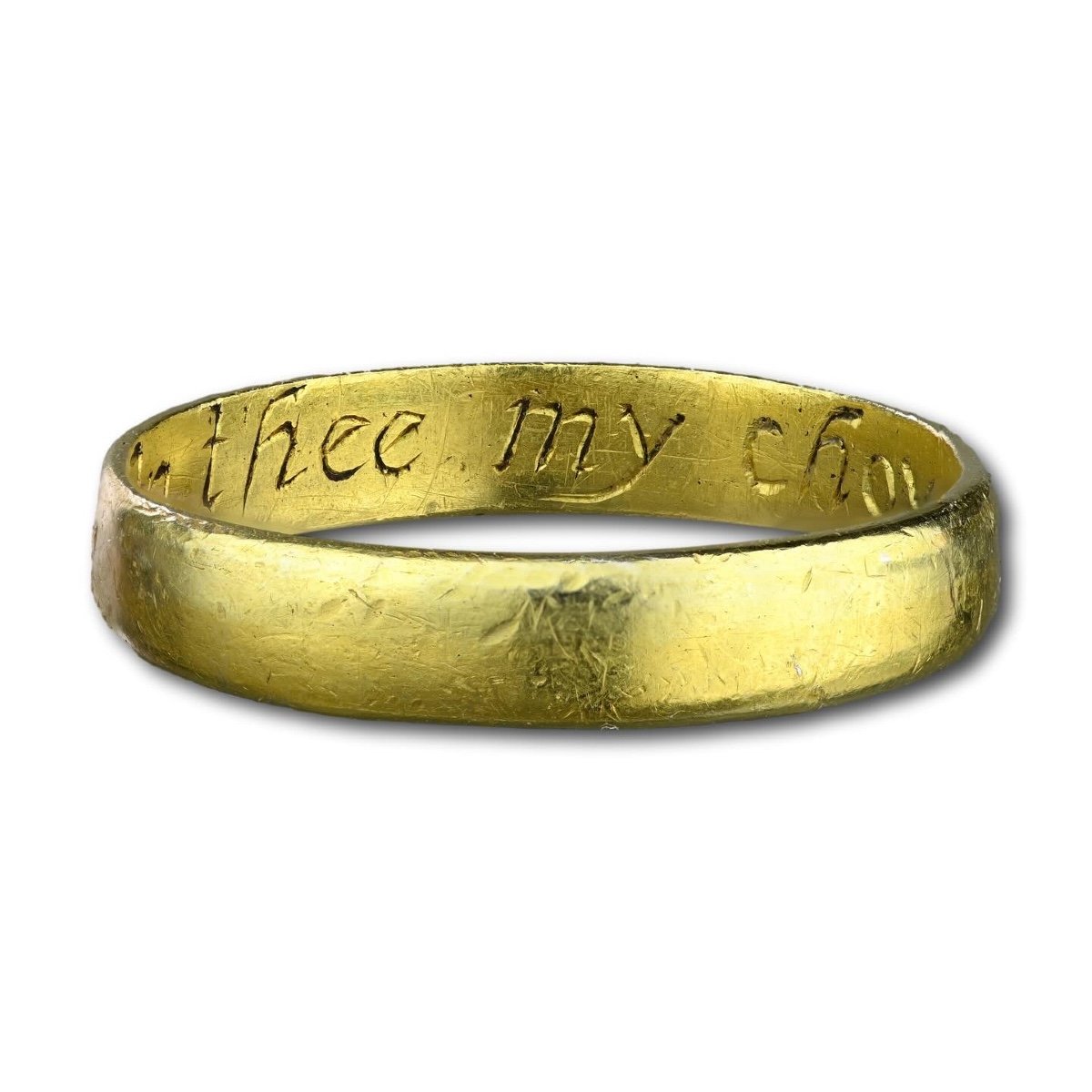 Bague En Or Avec Bouquet De Fleurs « en Toi, Mon Choix, Je Me Réjouis ». Anglais, 17e/18e Siècl-photo-2