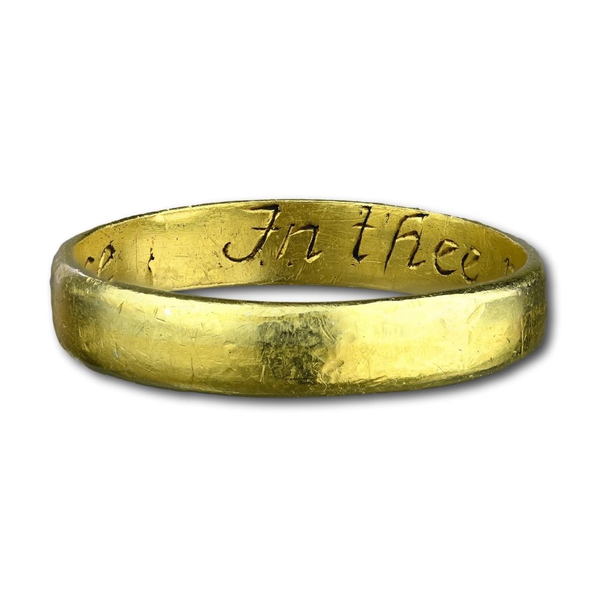Bague En Or Avec Bouquet De Fleurs « en Toi, Mon Choix, Je Me Réjouis ». Anglais, 17e/18e Siècl-photo-4