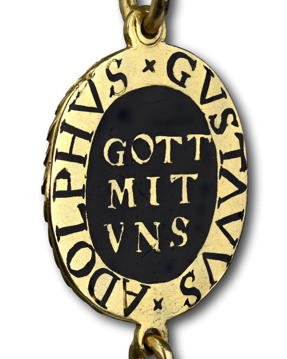 Médaille d'Or Des Royalistes Pour Gustave Adolphus (1694-1632), Roi De Suède. -photo-3