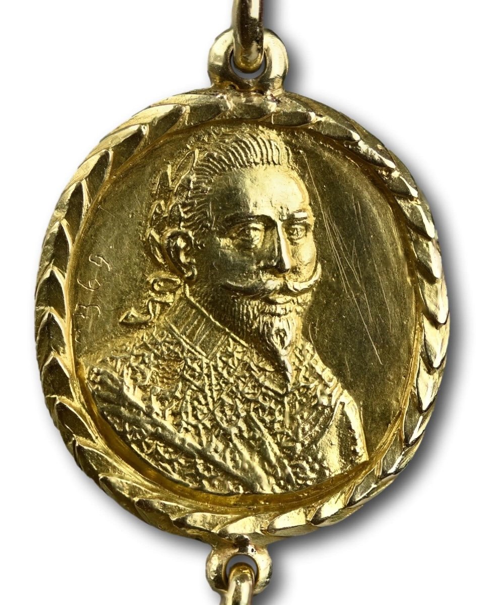 Médaille d'Or Des Royalistes Pour Gustave Adolphus (1694-1632), Roi De Suède. -photo-4