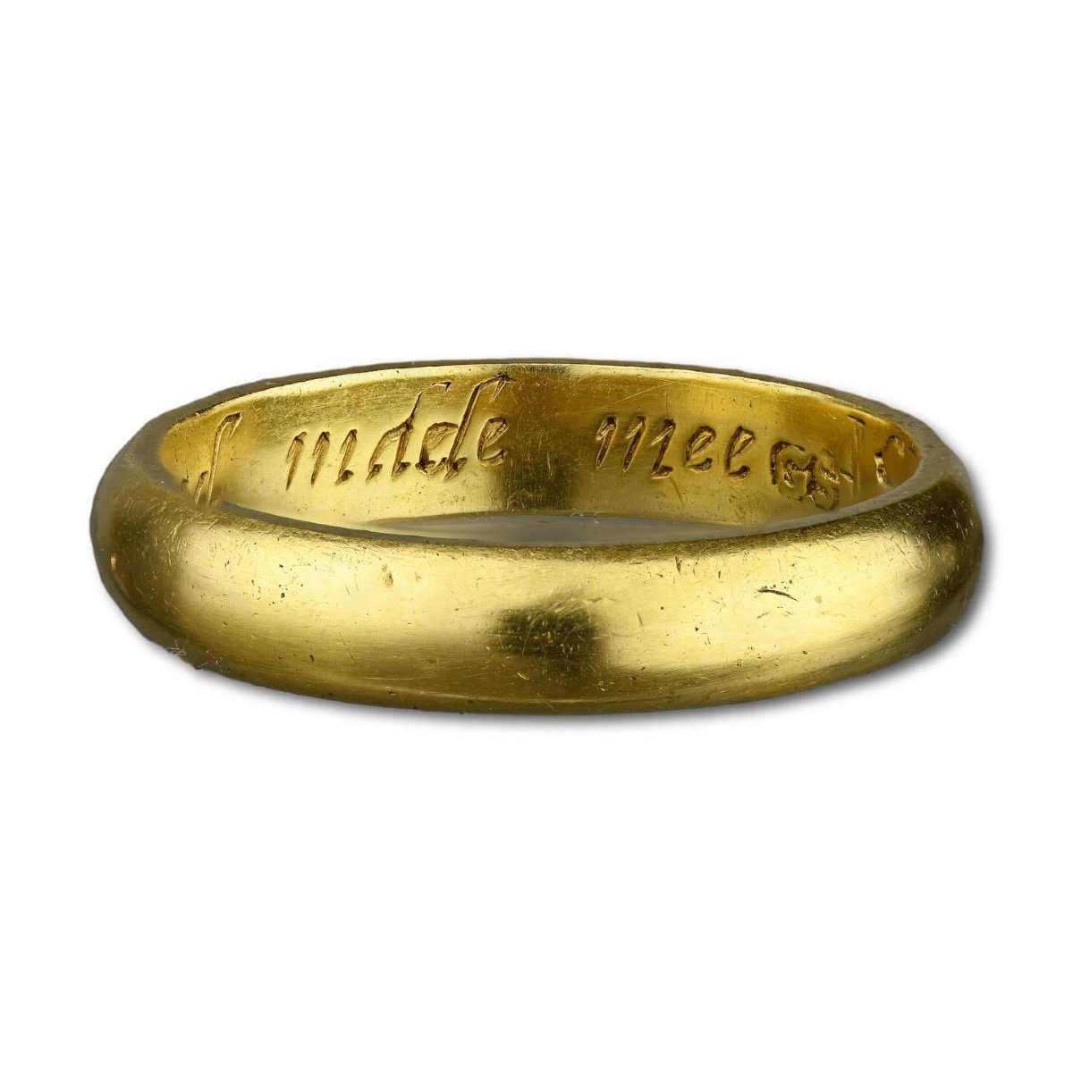Gold Posy Ring ‘happie In Thee Hath God Made Mee’. English, Early 18th Century.-photo-3