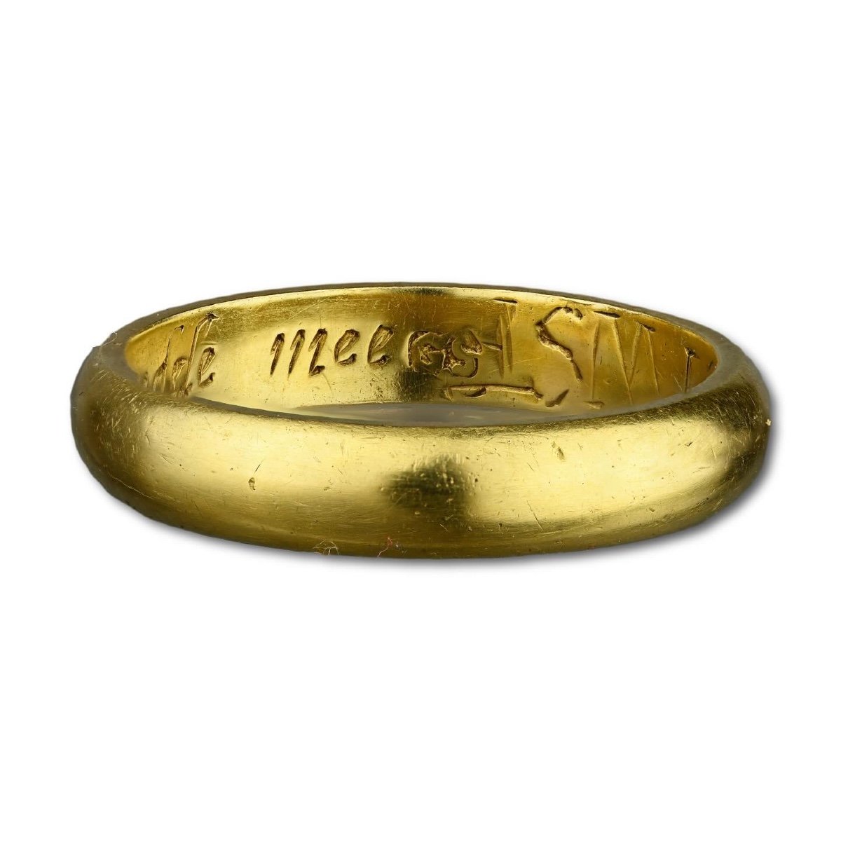 Gold Posy Ring ‘happie In Thee Hath God Made Mee’. English, Early 18th Century.-photo-4