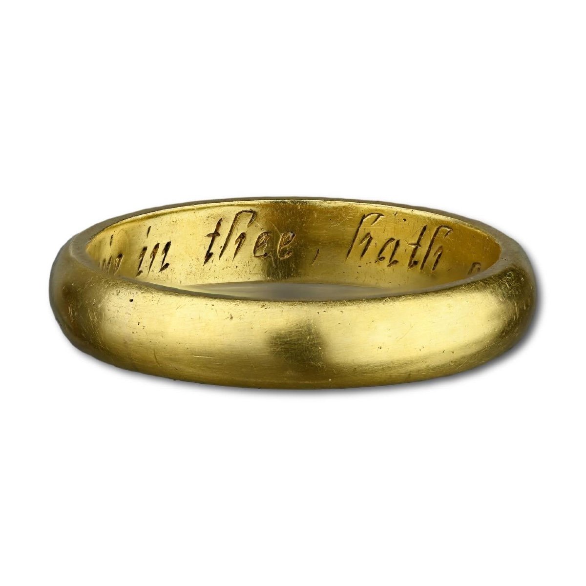 Gold Posy Ring ‘happie In Thee Hath God Made Mee’. English, Early 18th Century.-photo-5