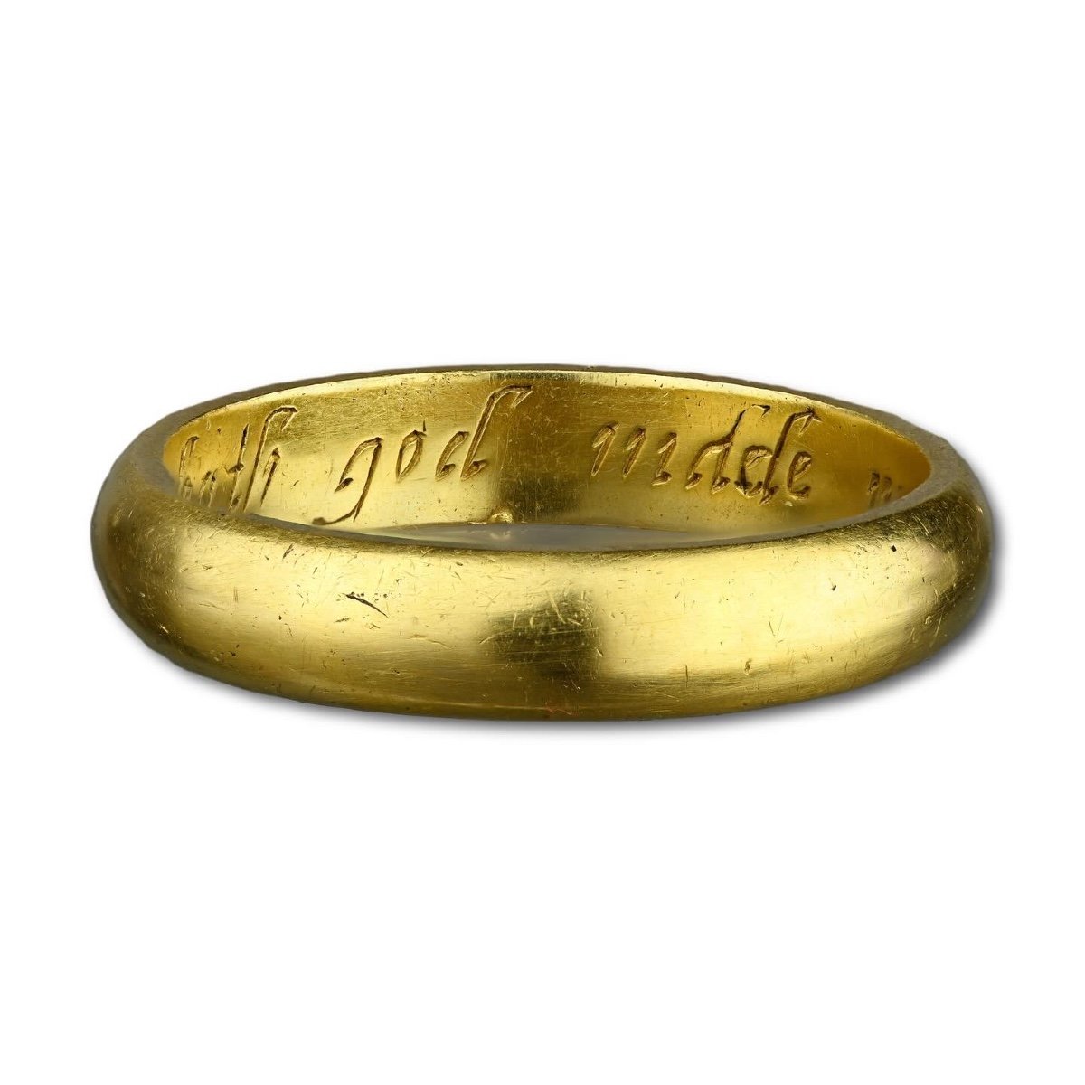 Gold Posy Ring ‘happie In Thee Hath God Made Mee’. English, Early 18th Century.-photo-6