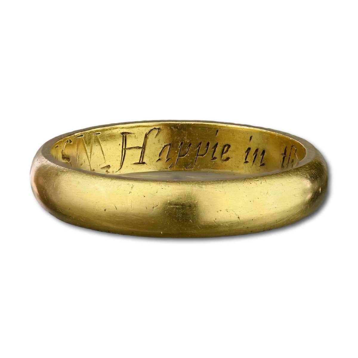 Gold Posy Ring ‘happie In Thee Hath God Made Mee’. English, Early 18th Century.-photo-7