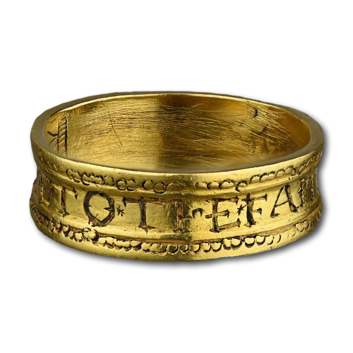 Tudor Gold Posy And Fede Ring ‘bere Faithe To The Faithful’.-photo-6