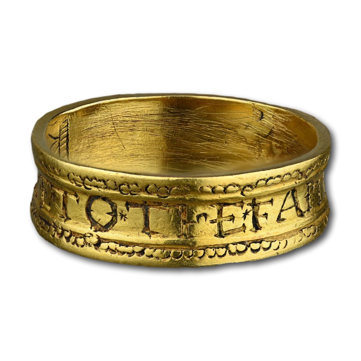 Bague Tudor En Or Avec Bouquet Et Fede « Bere Faithe To The Faithful ».-photo-6