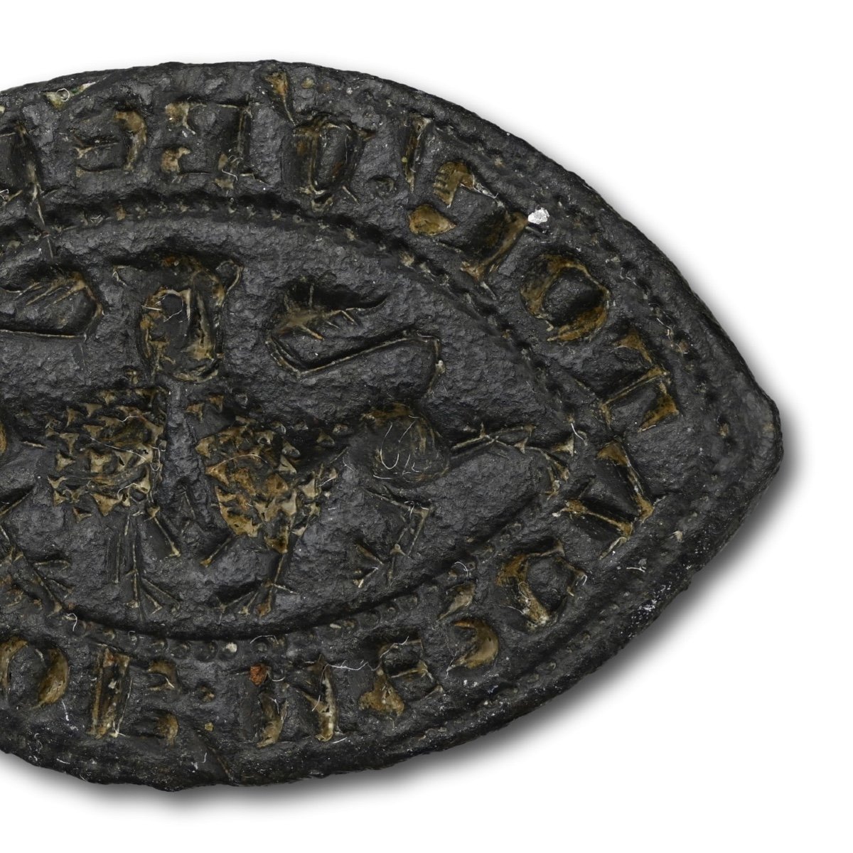 Medieval Bronze Seal With A Double-bodied Lions Head. English, 14th Century.-photo-4